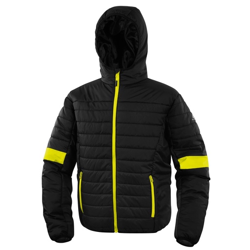 [D100912] Piumino imbottito Bloom Tg. XL nero/giallo Deltaplus
