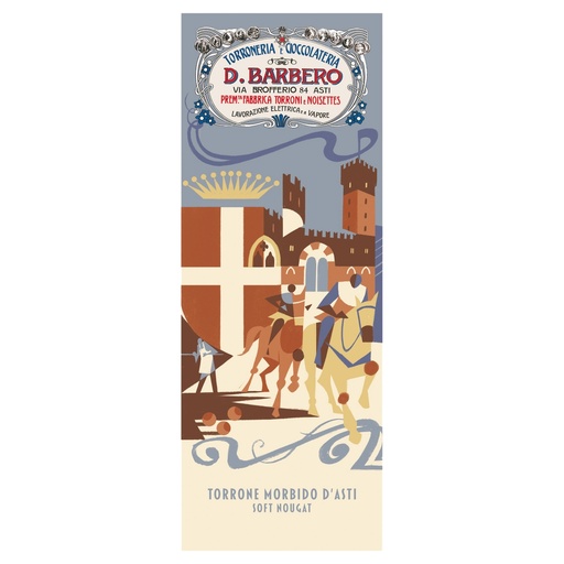 [D100967] Tavoletta torrone morbido con nocciole IGP 150gr in astuccio Barbero