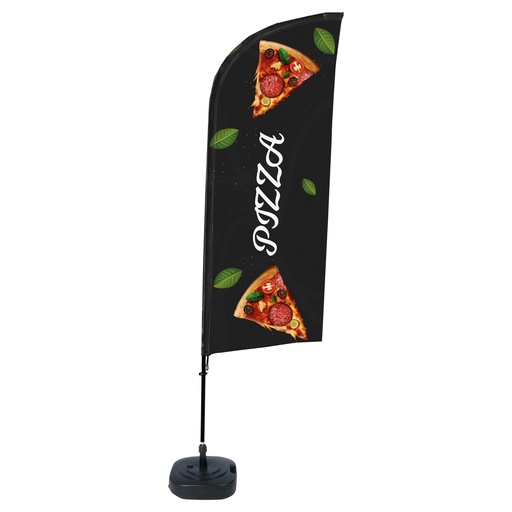 [D101089] Bandiera a vela PIZZA con base riempibile