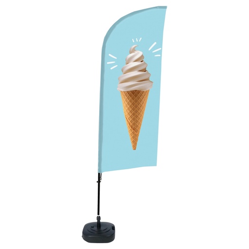 [D101090] Bandiera a vela GELATO con base riempibile