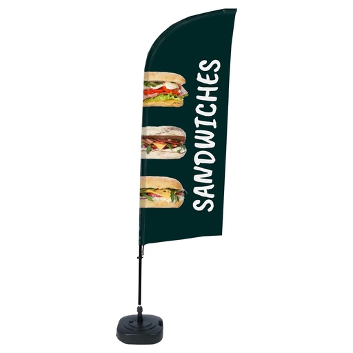[D101091] Bandiera a vela SANDWICH con base riempibile