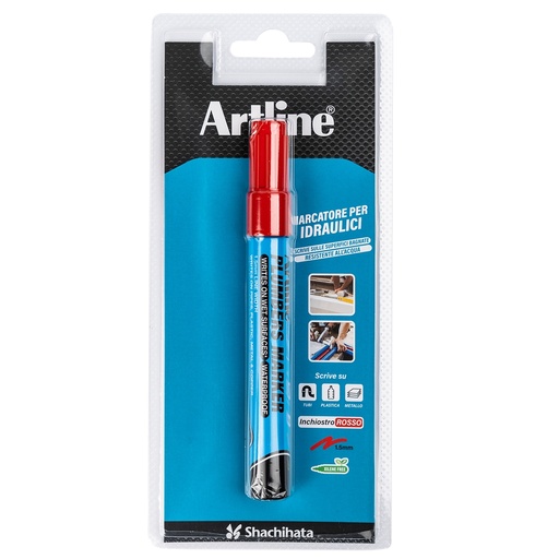 [D101129] Marcatore permanente speciale per idraulica artline punta 1,5mm tonda rosso