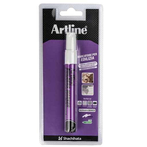 [D101131] Marcatore permanente speciale per edilizia p. tonda 2,3mm bianco artline