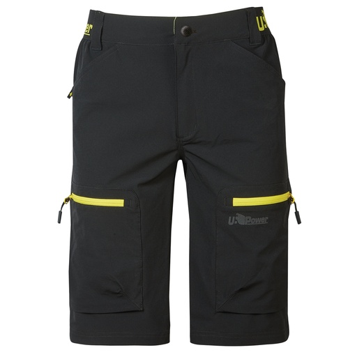 [D101236] Bermuda Ares taglia L nero/giallo U-Power
