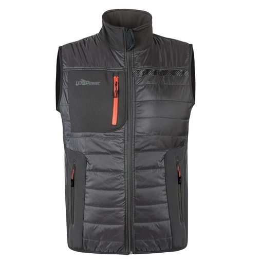 [D101252] Gilet Wall taglia L grigio/arancio U-Power