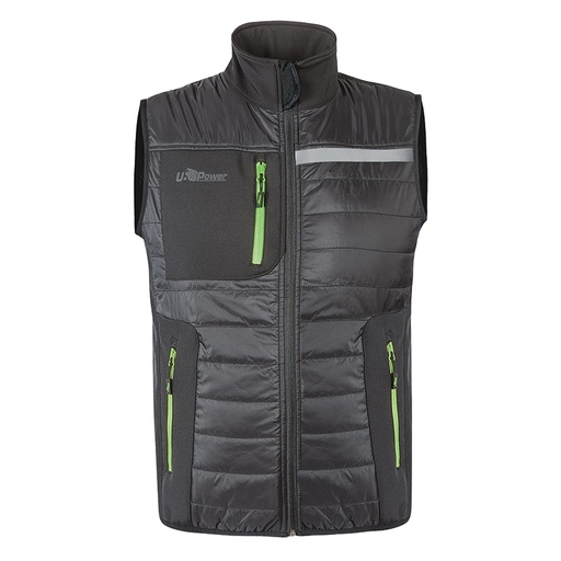[D101257] Gilet Wall taglia XL grigio/verde U-Power