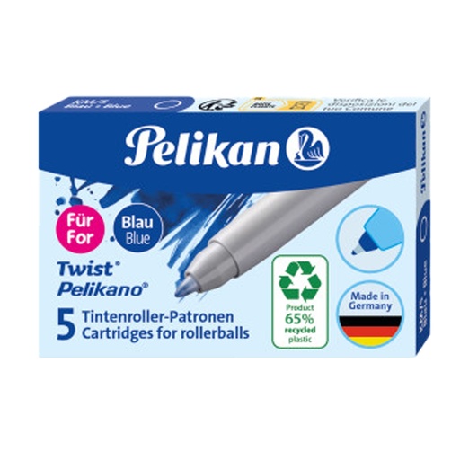 [D101276] Scatola 5 cartucce sferografica KM5 ECO blue royal Pelikan