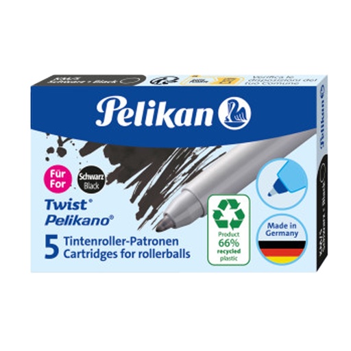 [D101277] Scatola 5 cartucce sferografica KM5 ECO nero Pelikan