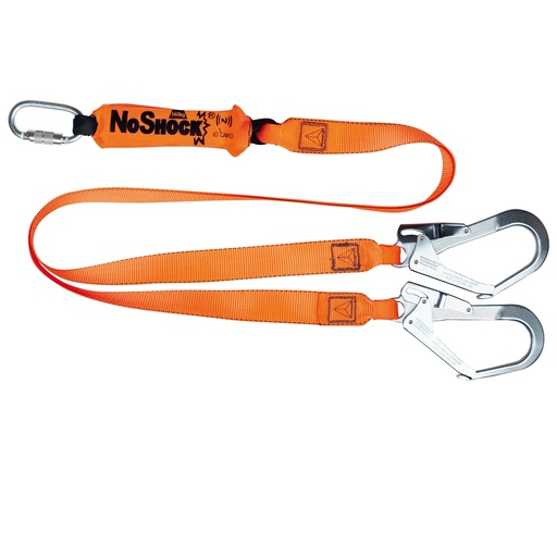 [D101344] Assorbitore di energia con doppio gancio 2m arancio Deltaplus