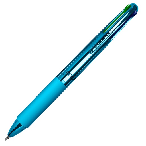 [D101384] Penna sfera 4 colori 4 Multi 1.0mm Chrome sky OSAMA