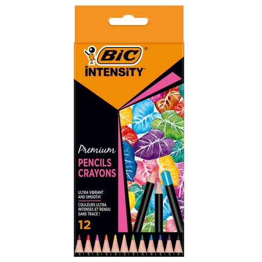 [D101398] Astuccio 12 matite Intensity Wood Premium colori assortiti BICR (Delist)