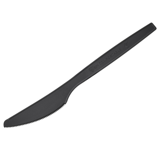 [D101406] 50 Coltello in CPLA 16 cm nero Leone