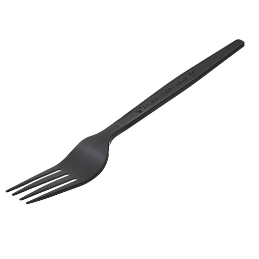 [D101407] 50 Forchetta in CPLA 16 cm nero Leone