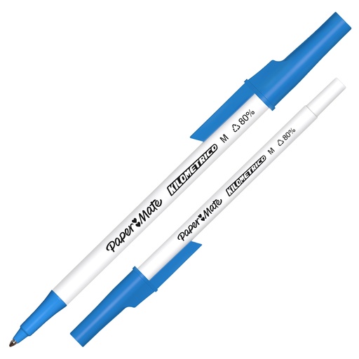 [D101522] Penna sfera c/cappuccio Kilometrico Recycled 1.0mm blu Papermate