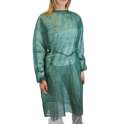 [D101569] Camice monouso Visitor 18 in PLP taglia unica verde scuro Worker