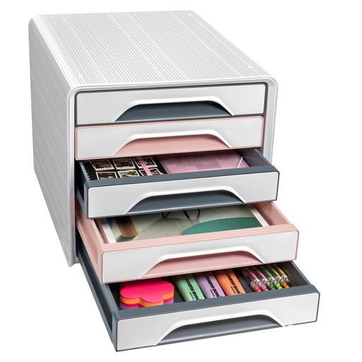 [D101765] Cassettiera Smoove 5 cassetti multicolore 7-111 Mineral Cep