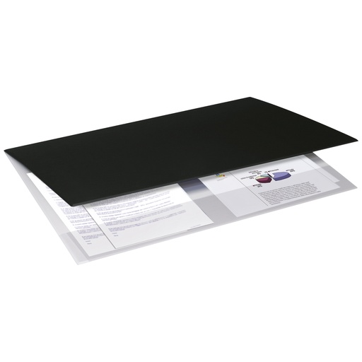 [D101820] Sottomano Soft doppio nero 49x34,5 cm Arda