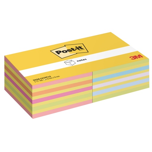 [D101851] Cf 2pz cubo 450fg. Post-itR Notes 76x76mm 2028-0CPPX2 colori ass. neon/pastello