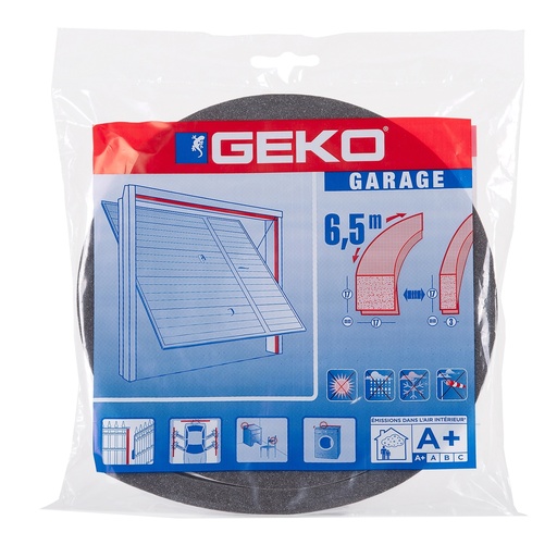 [D101937] Guarnizione adesiva in resina per isolamento Garage 17mmx6,5mt antracite Geko