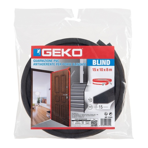[D101938] Guarnizione per isolamento porte blindate 17mmx8mt Geko