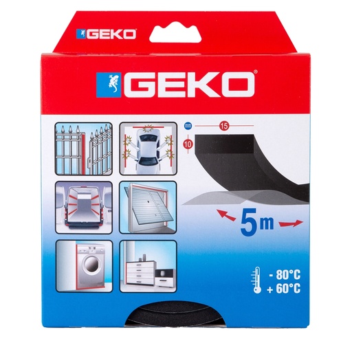 [D101940] Guarnizione adesiva in neoprene per serramenti MUSS 15x10mmx5mt Geko