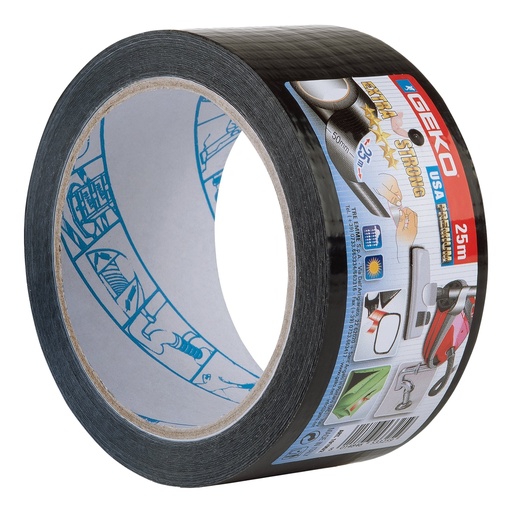 [D101948] Nastro telato americano USA PREMIUM 50mmx25mt nero Geko
