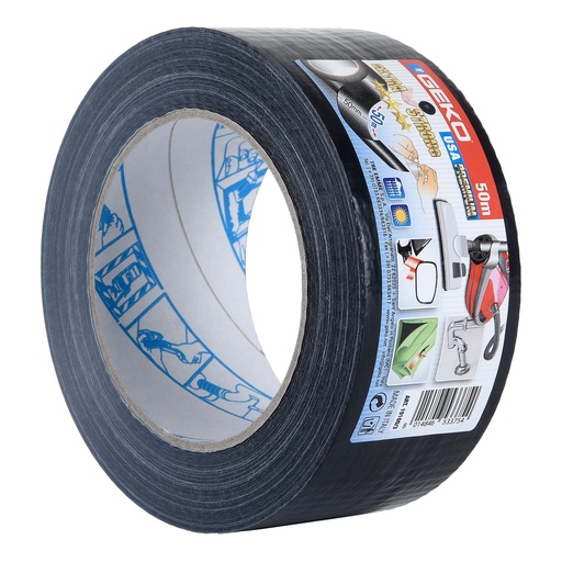 [D101950] Nastro telato americano USA PREMIUM 50mmx50mt nero Geko