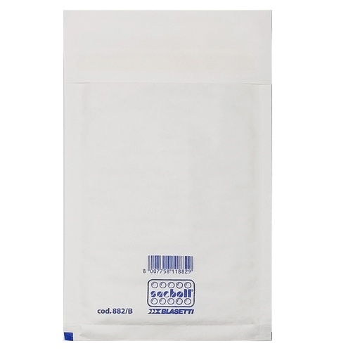 [D101991] 10 Buste imbottite Sacboll in carta bianca B 14X27cm BLASETTI