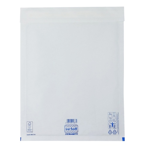 [D101996] 10 Buste imbottite Sacboll in carta bianca H 29X42cm BLASETTI