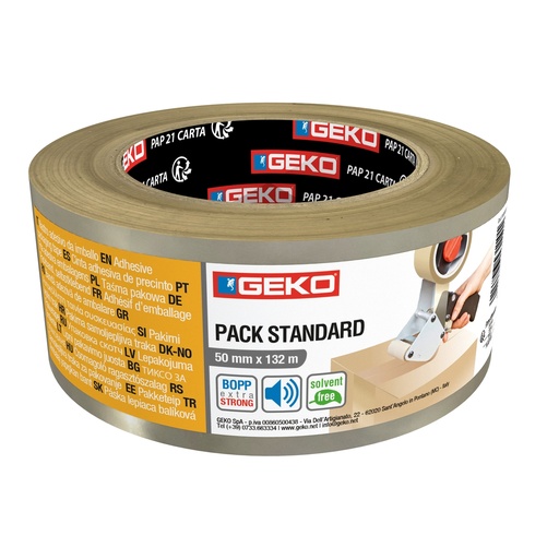 [D102017] Nastro imballo noise 50mmx132mt trasparente Geko