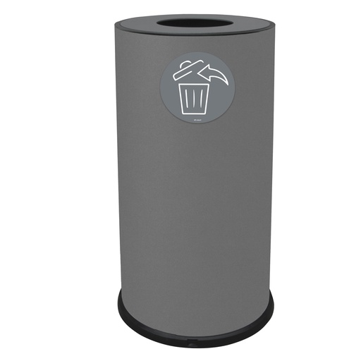 [D102084] Contenitore tondo 1 scomparto 70L in acciaio grigio Stilcasa