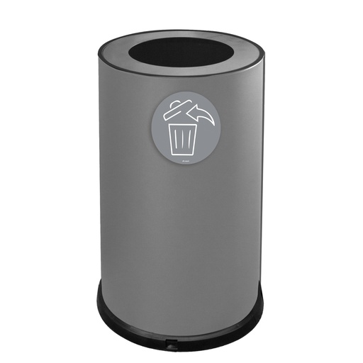 [D102090] Contenitore tondo 1 scomparto 100L in acciaio grigio Stilcasa