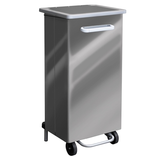 [D102095] Pattumiera a pedale Gastro 110L acciaio lucido Stilcasa