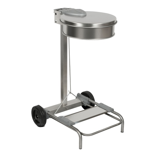 [D102101] Carrello portasacco in acciaio inox satinato 110L Stilcasa