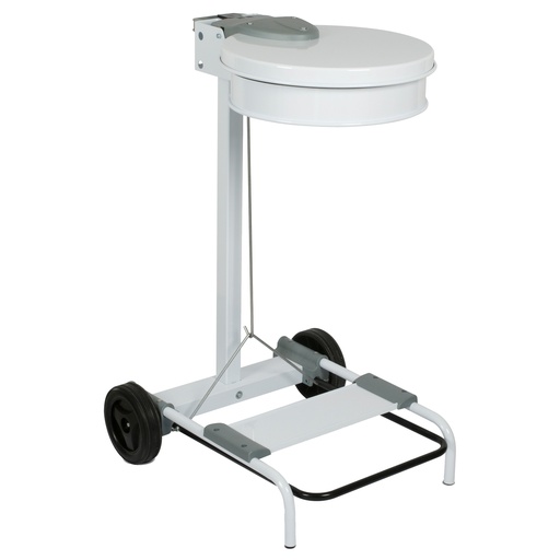[D102102] Carrello portasacco in acciaio verniciato bianco 110L Stilcasa