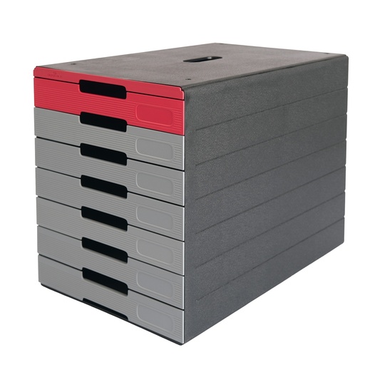 [D102111] Cassettiera 7 cassetti IDEALBOX PRO 7 rosso Durable