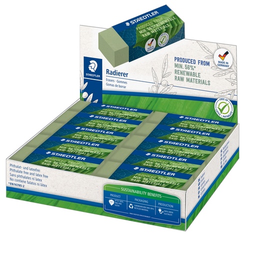 [D102162] Box 20 gomme Eco 526 65x23x13mm per matita Staedtler