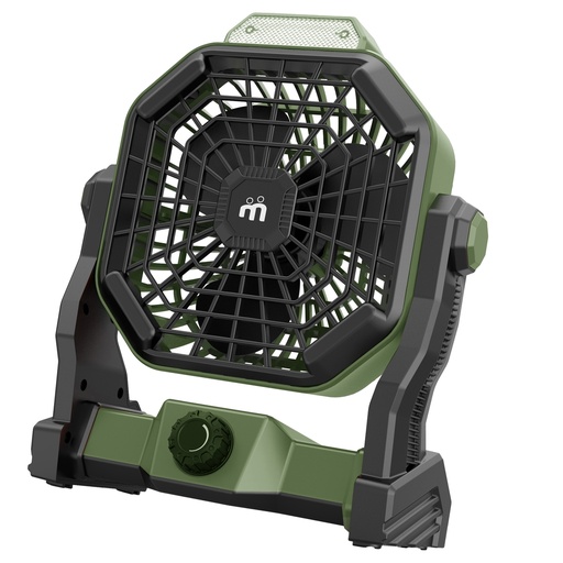 [D102215] Ventilatore portatile con luce LED da campeggio D12 cm MF 0612VL