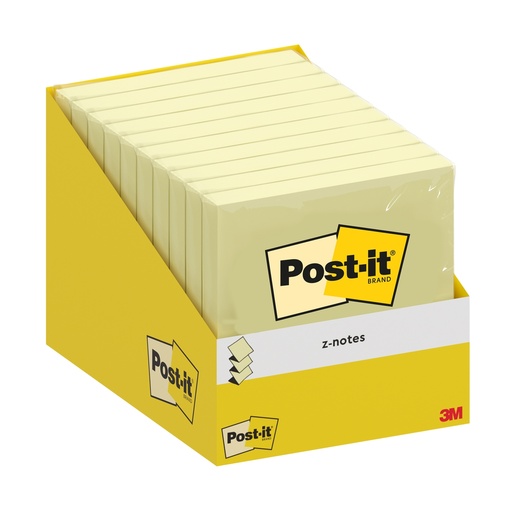 [D102224] Cf.10 blocchetti c/film 100fg Post-itRZ-Notes R330-CY-W10 76x76mm giallo canary