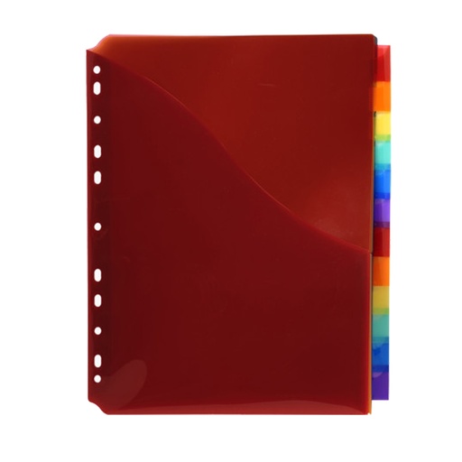 [D102333] Divisori neutri 12 tasti A4 MAXI c/portaetichetta Col.ass Pp 46971E Exacompta