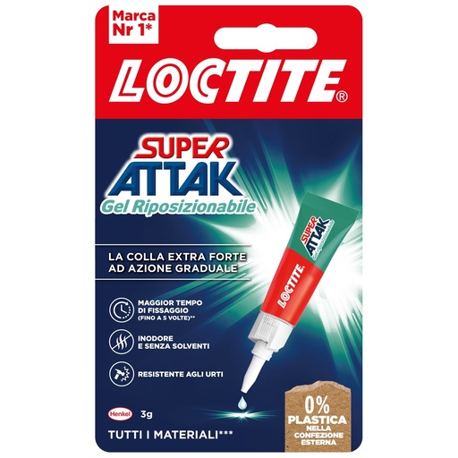 [D102471] Loctite Super Attak Gel Riposizionabile 3gr