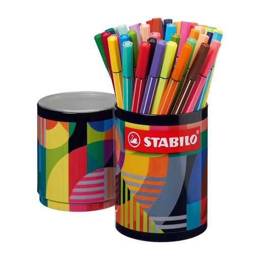 [D102478] Barattolo 45pz Pen 68 Arty in colori assortiti Stabilo