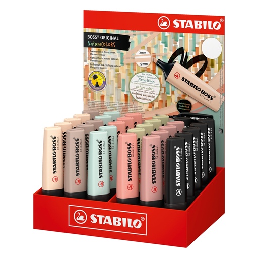 [D102481] Expo 30 evidenziatori NatureColors Boss Original colori assortiti Stabilo