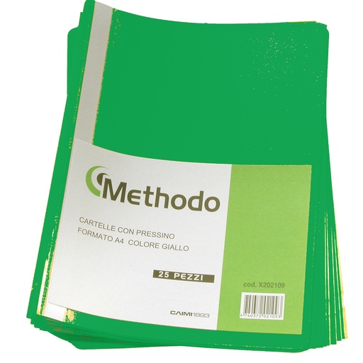 [D102539] Conf. 25 cartelle con pressino verde Methodo