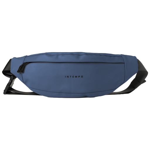 [D102588] Marsupio Drop gomma antipioggia dim. 37x14x5cm blu InTempo