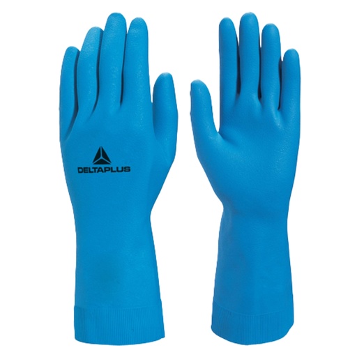 [D102602] Guanti chimici VE440 per acidi e industria alimentare blu tg 6/7 Deltaplus