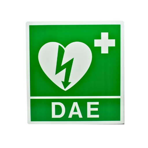 [D102647] Cartello da muro DAE 34x36cm per defibrillatore PVS