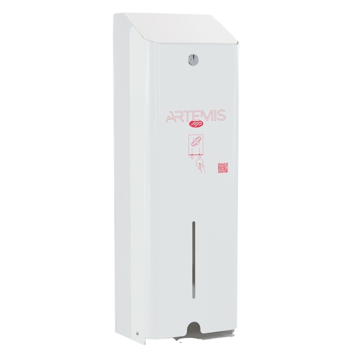 [D102858] Dispenser per assorbenti Artemis 1 colonna metallo verniciato bianco Mar Plast
