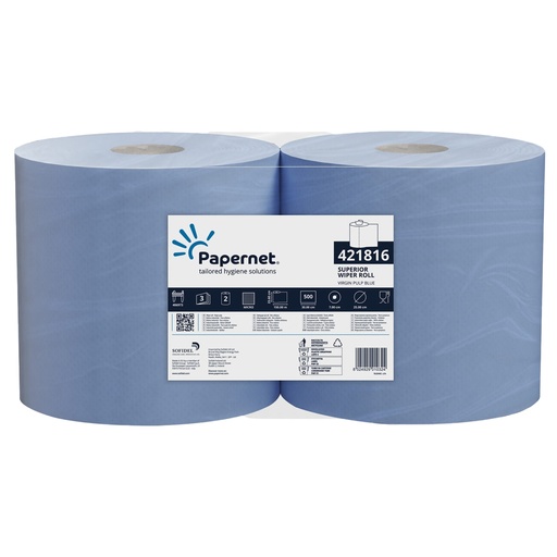 [D102884] BOBINA INDUSTRIALE BLU MICROGOFFRATO 500 strappi - 150mt