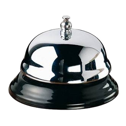 [D102971] Campanello reception D10 cm argento/nero Leone